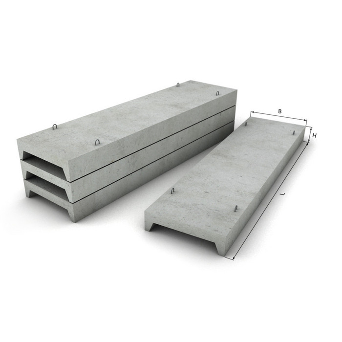 Монолитная ребристая плита перекрытия 4ПГ 6-4 АтII